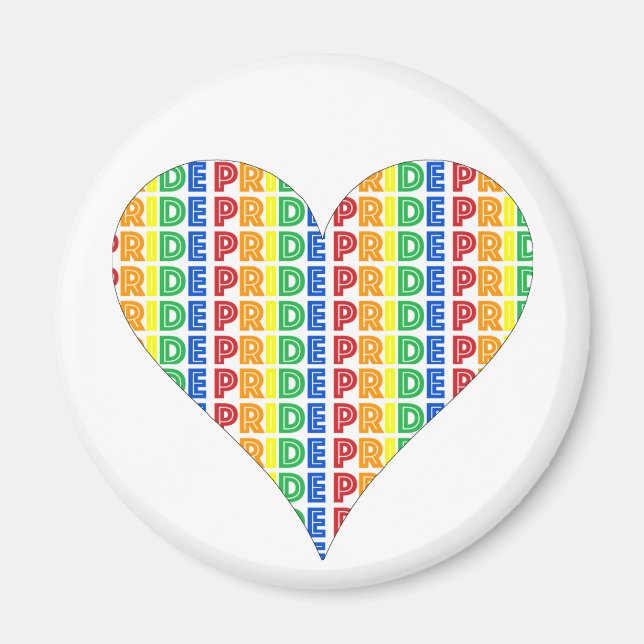 LGBT Gay Pride Monat Feier Regenbogen Buchstaben Magnet (Vorne)