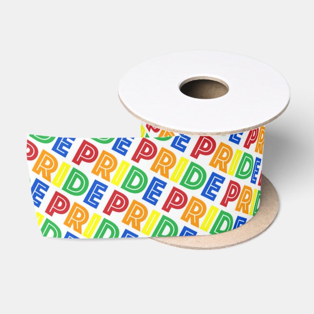 LGBT Gay Pride Monat Feier Regenbogen Buchstaben Satinband (Spule)