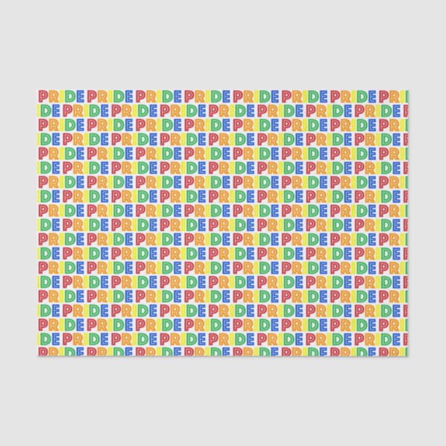 LGBT Gay Pride Monat Feier Regenbogen Buchstaben Seidenpapier (Vorderseite)