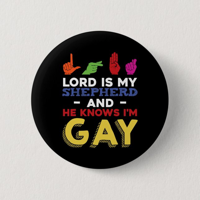 LGBt Gay Pride Monat Gebärdensprache Q Button (Vorderseite)