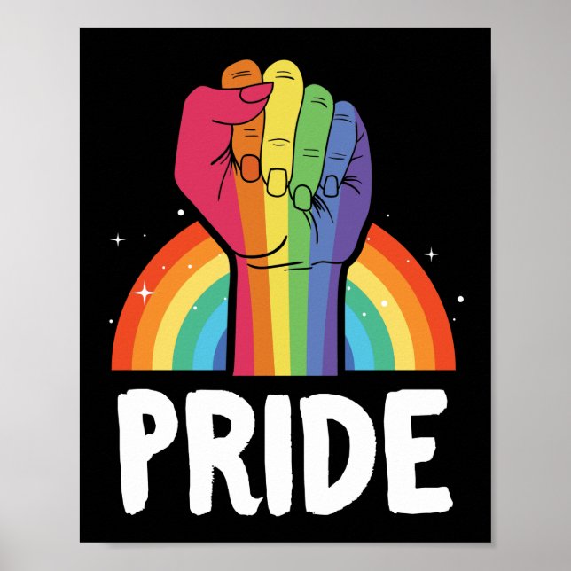 LGBT Gay Pride Monat Regenbogenfalte Poster (Vorne)