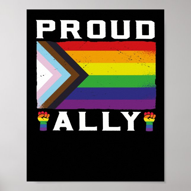 LGBT Gay Pride Monat - Verbündete mit Stolz Poster (Vorne)