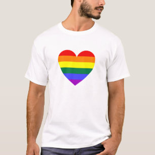 LGBT Gay Pride Rainbow Heart T-Shirt