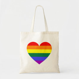 LGBT Gay Pride Rainbow Heart Tragetasche