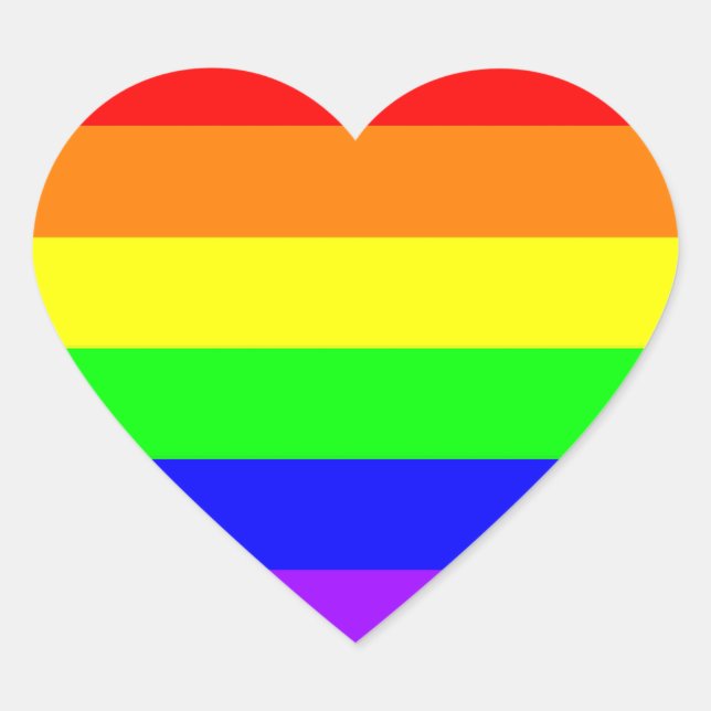 LGBT Gay Pride Rainbow Heftaufkleber Herz-Aufkleber (Vorderseite)