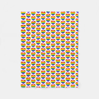 LGBT Gay Pride Rainbow Herzmuster Fleecedecke
