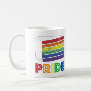 LGBT Gay Pride Rainbow Layer Cake Slice Kaffeetasse