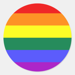 LGBT Gay Pride Rainbow Runder Aufkleber