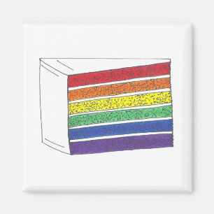 LGBT-Gay Pride-Rainbow-Schicht-Wedelscheibe Magnet