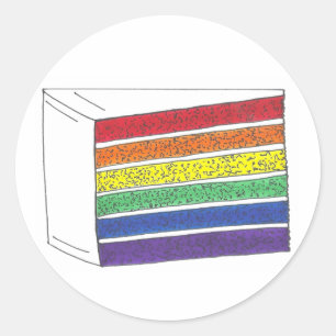 LGBT-Gay Pride-Rainbow-Schicht-Wedelscheibe Runder Aufkleber