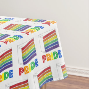 LGBT-Gay Pride-Rainbow-Schicht-Wedelscheibe Tischdecke