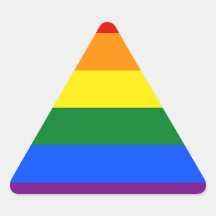 LGBT Gay Pride-Regenbogen-Flaggen-Streifen Dreieckiger Aufkleber