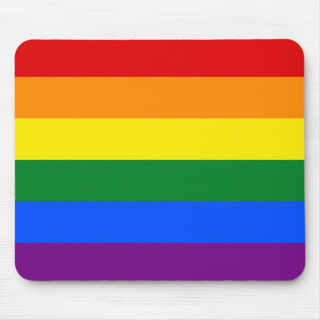 LGBT Gay Pride-Regenbogen-Flaggen-Streifen Mousepad (Vorne)