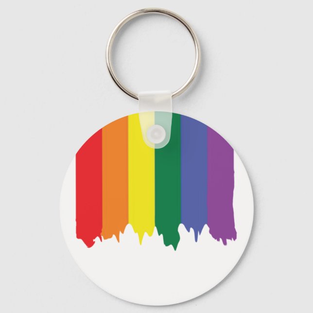 LGBT-Gay Pride-Regenbogen-Paint Schlüsselanhänger (Vorderseite)
