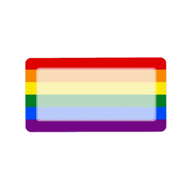 LGBT-Gay Pride-Regenbogenfarbenstreifen Adressaufkleber (Vorne)