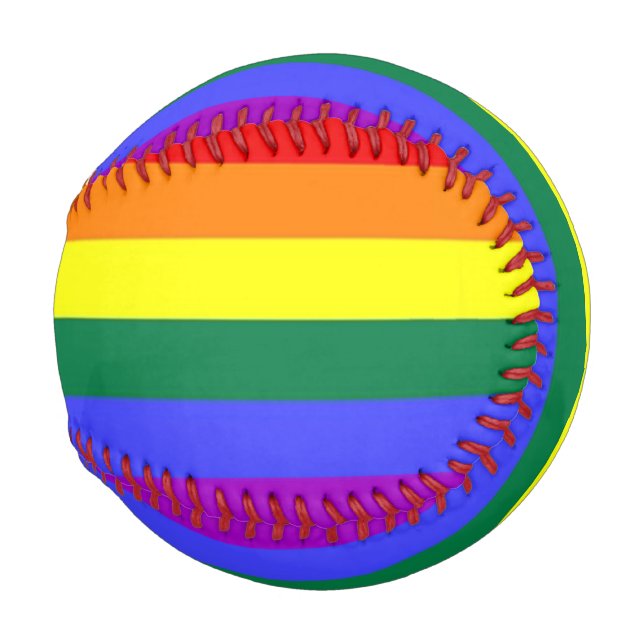 LGBT-Gay Pride-Regenbogenflagge Baseball (Rückseite Links)