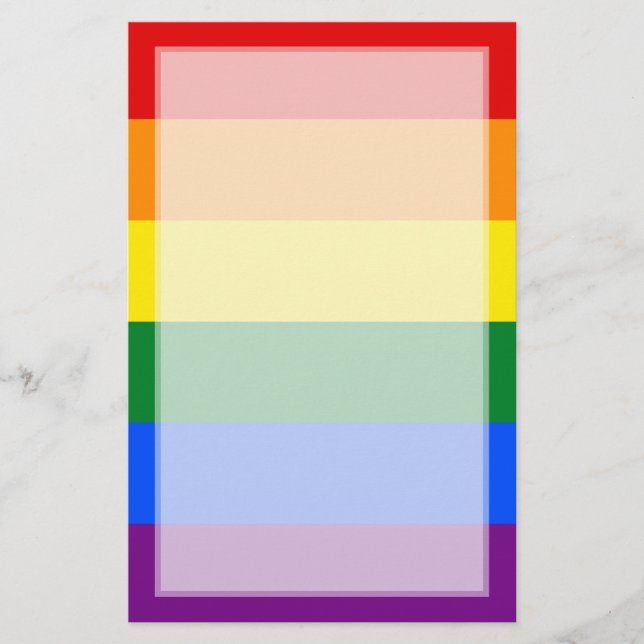 LGBT-Gay Pride-Regenbogenflagge Briefpapier (Vorderseite)