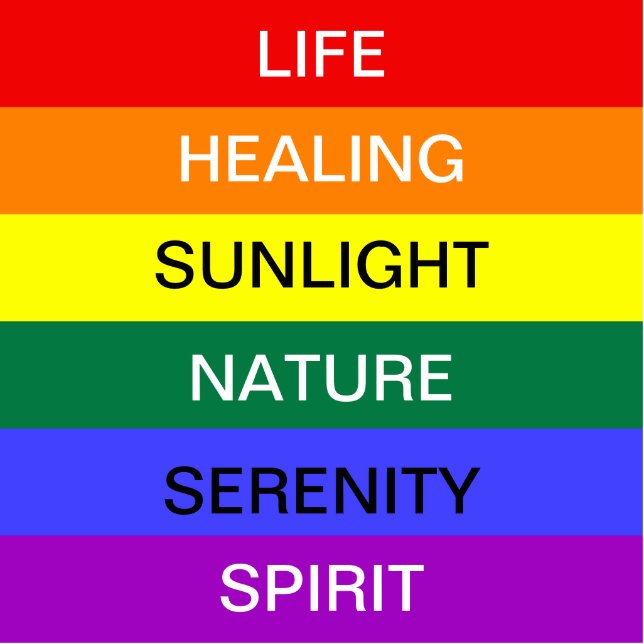 LGBT-Gay Pride-Regenbogenflagge mit benutzerdefini Freistehende Fotoskulptur (Vorne)