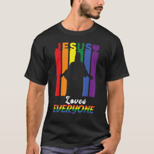 LGBT Gay Rights Jesus Lieben Jeder Pride Grafik T-Shirt