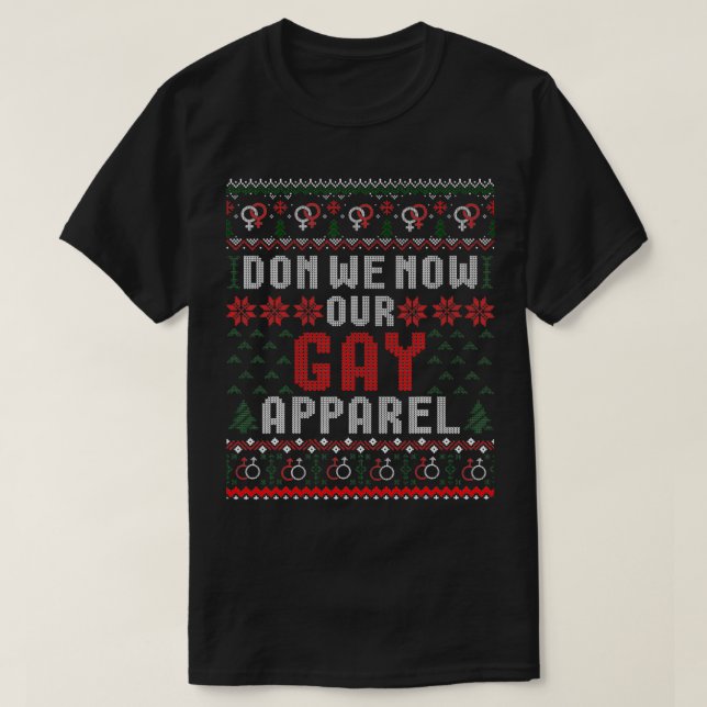 LGBT Gay Sweat de Noël doux Don We Now Our Gay App (Design devant)