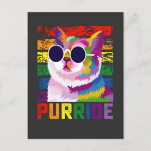 LGBT Gefärbte Krawatte Prix Cat Purride Gay Rainbo Einladungspostkarte