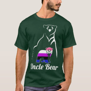 LGBT Genderfluid Onkel Bär Genderfluid-Druckflagge T-Shirt