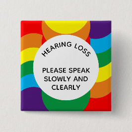 LGBT+ Geometrische Regenbogenharte (2 Zoll) Button