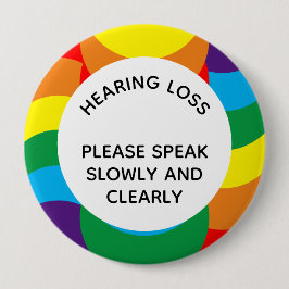 LGBT+ Geometrische Regenbogenharz (7 Zoll) Button