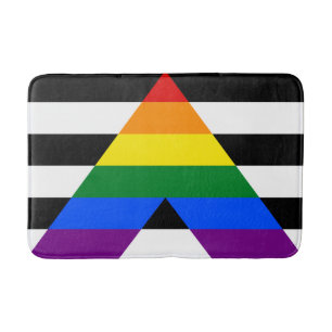 LGBT gerade Flagge Bad Mat Badematte