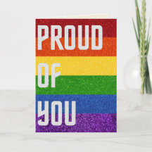 LGBT Glitter Stolz auf Dich Karte