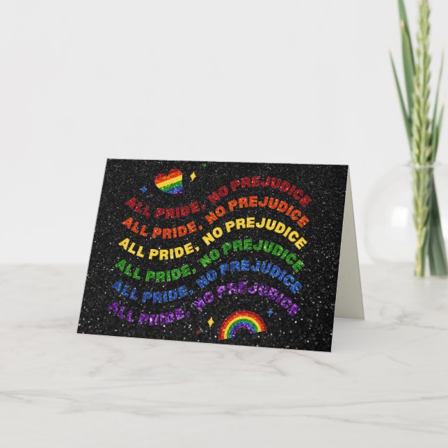 LGBT-Glitzer Alle Preise ohne Vorgriff Karte (Vorderseite)