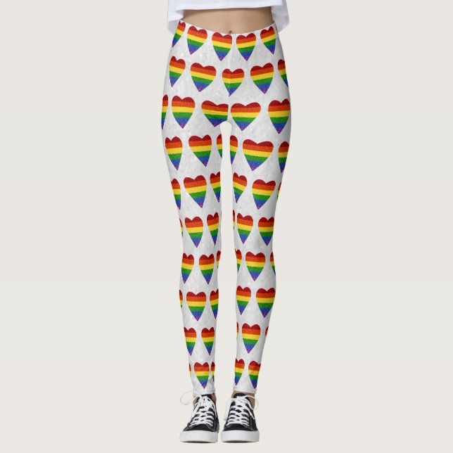LGBT-Glitzer für den Herzerstolz Leggings (Vorderseite)
