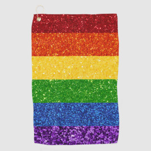 LGBT-Glitzer-Regenbogenfarben Golfhandtuch