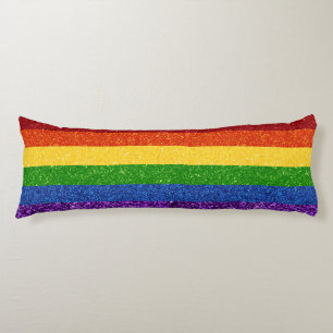 LGBT-Glitzer-Regenbogenfarben Seitenschläferkissen