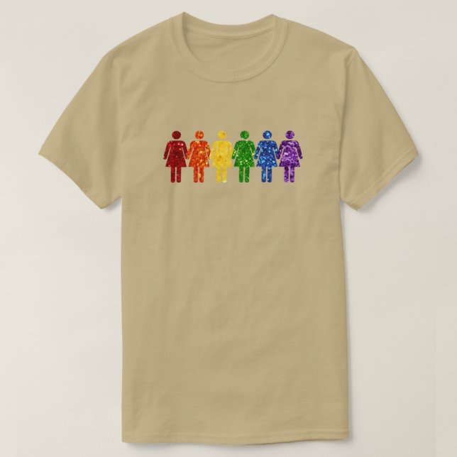 LGBT-Glitzer T-Shirt (Design vorne)