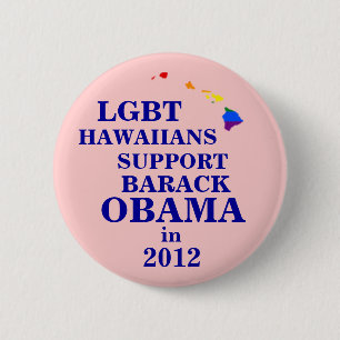 LGBT Hawaiians für Obama 2012 Button