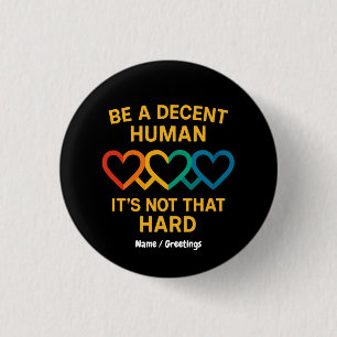LGBT Herz ist ein anständiger Mensch, es ist nicht Button