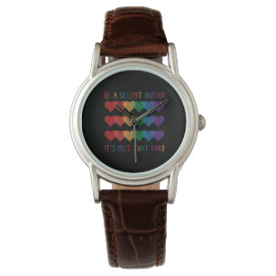 LGBT Herz Retro ein anständiger Mensch ist es nich Armbanduhr