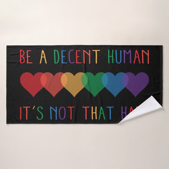 LGBT Herz Retro ein anständiger Mensch ist es nich Badehandtuch (Badehandtuch)
