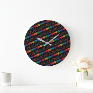 LGBT Herz Retro ein anständiger Mensch ist es nich Große Wanduhr
