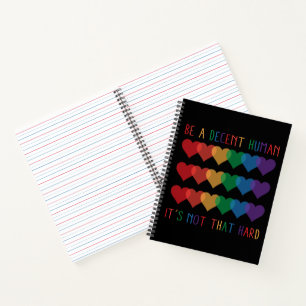 LGBT Herz Retro ein anständiger Mensch ist es nich Notizbuch