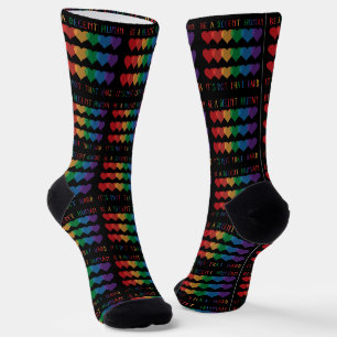 LGBT Herz Retro ein anständiger Mensch ist es nich Socken