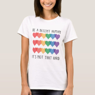 LGBT Herz Retro ein anständiger Mensch ist es nich T-Shirt