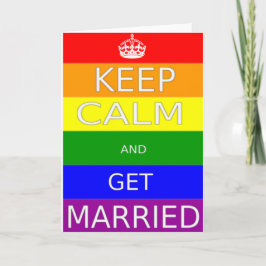 LGBT - Homosexuelle Ehe Behalte Ruhe und heiraten Karte