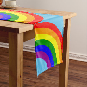 LGBT homosexueller zusammenpassender Paar-halber Kurzer Tischläufer