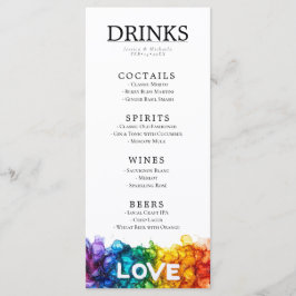 🌈 LGBT + hübscher Text mit Liebe Menükarte