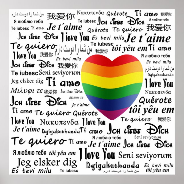 LGBT I Liebe Poster (Vorne)