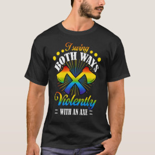 lgbt ich beide Wege gewaltsam mit einem x lgbt T-Shirt