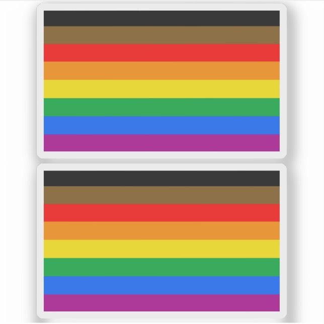 LGBT INKLUSIVE PRIDE (Farbenstolz) Aufkleber (Vorderseite)