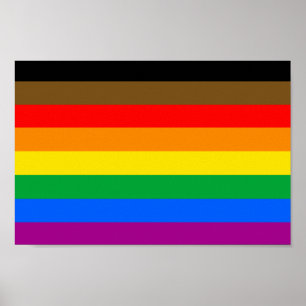 LGBT INKLUSIVER STOLZ (Stolz der farbigen Menschen Poster
